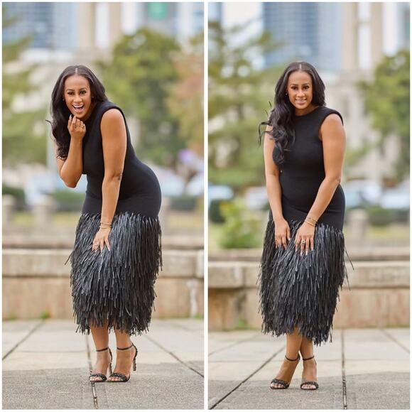 Aje Exclusive Rushes Raffia Ribbed Midi Dress Black XS Extra Small RARE - Picture 8 of 8